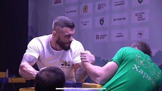 BOHDAN IVAKHNENKO VS ARTEM POPOV CUP UKRAINE IN ARMWRESTLING SENIOR MEN - 85 L (SUPER FINAL)