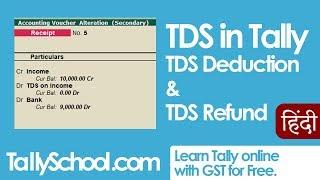 TDS in Tally - TDS Deduction & Refund Entries in Tally