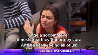 Angela sobbing over Smosh/Shartney/Shourtney Lore and basically being ALL of us