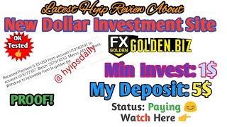 New Hyip Site #fx_golden.biz Running: 0 Days! Status: TESTED & Paying! Min Invest: 1$ - Hyips daily