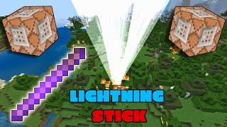 Minecraft Bedrock How to Get a Lightning Stick | Bedrock Command Block Tutorial 1.19+