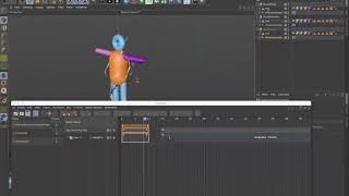 Combining Mixamo animations in Cinema 4D.