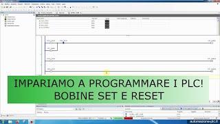 Programmare Bobine Set e Reset nei PLC (latch e unlatch) in Codesys.