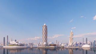 FUTURISTIC FANTASY CITY  • ARCHITECTURE DESIGN • 3D VISUALIZATION • NVL ARCHITECTS