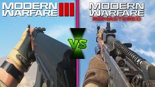 Call of Duty Modern Warfare III vs Modern Warfare Remastered | Weapons Comparison