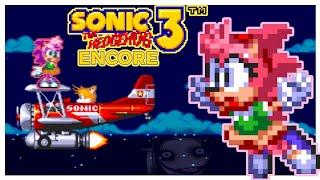 Amy Galore & Amy over Tails in Sonic 3 A.I.R Encore Gameplay!! s3 air mods