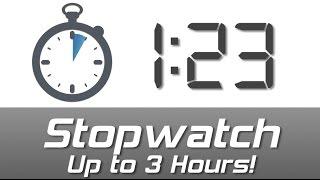 Digital Stopwatch from 0 to 3 hours - Play to start, Pause to stop