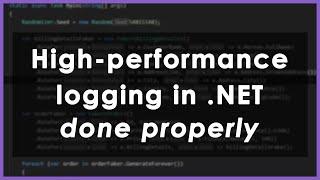 High-performance logging in .NET, the proper way