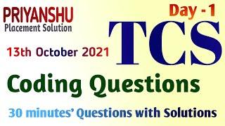 TCS Day-1 Coding Question with answer | TCS Coding Questions with solution | TCS Coding Question