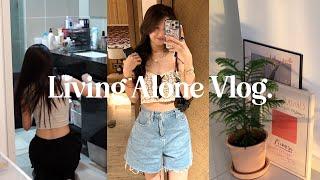 living alone vlog | back to routine after traveling in Bali, unboxing with me, pilates and gym!