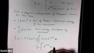 5.7 Example: physical interpretation of Parseval's theorem