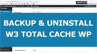 Uninstall W3 Total Cache Plugin While Logged in & Not Logged in Manually