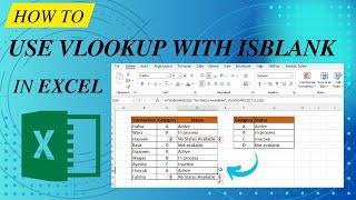 How to use VLOOKUP Formula with ISBLANK and IF condition