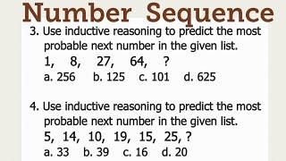 Number Sequence: Use inductive reasoning to predict the most probable next number in the given list