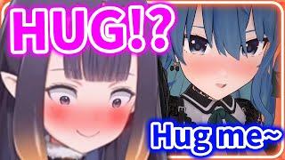 Ina Reacts to Suisei's "𝙃𝙪𝙜 𝙢𝙚, 𝙄𝙣𝙖!" 【Ninomae Inanis / HololiveEN】