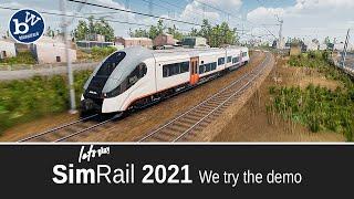 Lets play SimRail 2021 demo. Its a train driving railway railroad simulator sim
