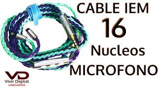 ¡POR FIN! Cable 16 núcleos con Micrófono para Auriculares IEM