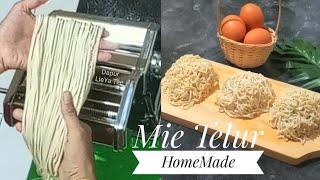 CARA MEMBUAT MIE TELUR SENDIRI || HOMEMADE EGG NOODLES