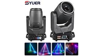 YUER™️ NEW LIDA 10W RGB Moving Head Laser Projector 20Kpps Scanning LED Aperture Assist