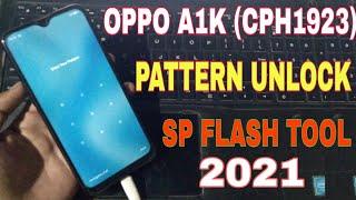 oppo A1K pattern unlock with sp flash tool ! oppo cph1923 password unlock with sp flash tool