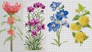 Awesome Flower Cross Stitch Hand Embroidery Pattern Ideas For Everything || Fareeha Creation