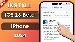 How To Update Your iPhone To iOS 18 Beta || How To install iOS 18 Beta Version On iPhone Free