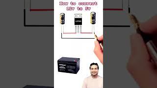 How to convert 12v to 5v #electrial #electronic #voltage