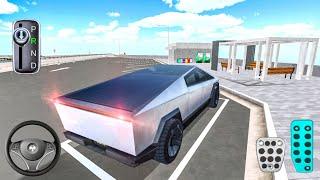 New Electric car Tesla Cybertruck in Highway Sleep Rest Area - 3D Driving Class Android ios gameplay