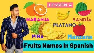 Learning Fruits In Spanish | Fruits Names In Spanish | Learn Spanish From Hindi |  Hindi To Spanish