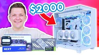Awesome $2000 Gaming PC Build 2023!  [White-Themed Build w/ Benchmarks]