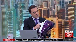 "CNN Novo Dia": Rafael Colombo recebe presente inusitado da equipe (10/06/21) | CNN Brasil