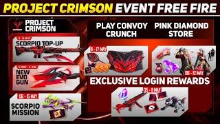 PROJECT CRIMSON EVENT FREEFIRE | FREEFIRE SCORPIO EVENT FREE REWARDS | FREEFIRE NEW EVENT | 2023