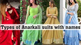 Types of anarkali suits with names||THE TRENDY GIRL