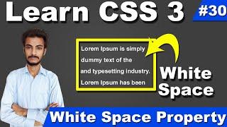 Whitespace Property in CSS, CSS Tutorial For Beginners, Web Designing Tutorial, Cyber Warriors