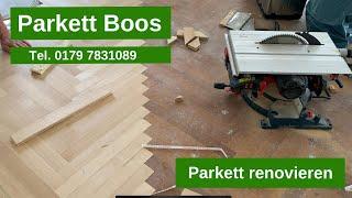 Parkettleger aus Düsseldorf. Parkett renovieren. Fischgrätparkett.  Parkett Boos. Tel. 01797831089