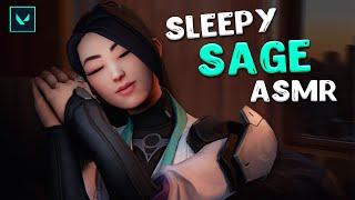 SLEEPY SAGE GAMEPLAY  ASMR VALORANT  Handcam, Gum Chewing Sounds, Whispering