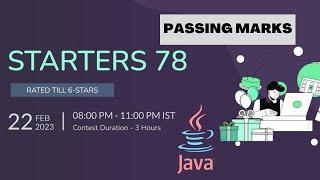 CUTOFF Passing Marks | Java Code Chef Solutions | Starters 78 | LWC