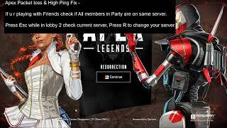 Apex Legends Packet loss & High Ping Fix Season 18 Resurrection