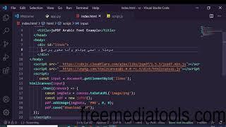 jsPDF + Html2Canvas Tutorial to Add Arabic Custom Font inside PDF Document in Javascript Full App
