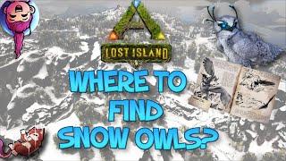 LOST ISLAND - SNOW OWL LOCATION + EASY TAMING GUIDE - Ark Survival Evolved
