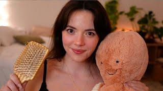 ASMR Getting You Ready For Bed | Tucking You In  (scalp care, skincare, pampering, layered sounds)