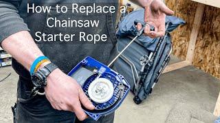How To Replace A Chainsaw Starter Rope/Pull Cord