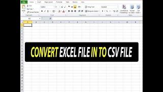 Convert Excel to CSV File - XLSX to CSV - Excel to Text Comma Delimited File