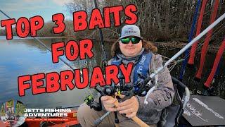 Top 3 Bass Fishing Baits for February!! | Kayak Fishing Addition!!