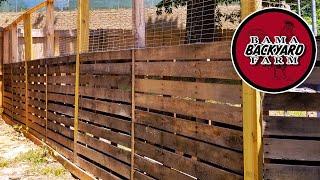 STRONGEST DIY PALLET FENCE (Easy to Build) - Bama Backyard Farm