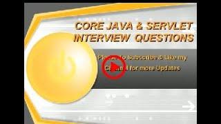 Java & Servlet Interview questions