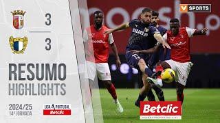 Resumo: Braga 3-3 Famalicão (Liga 24/25 #14)