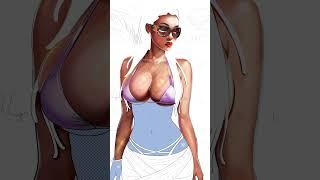 4k Ai Sexy Swim Bikini Lookbook#3D Coloring Art#shorts#ai#ailookbook#ailookbook19#ai4k#aigirl