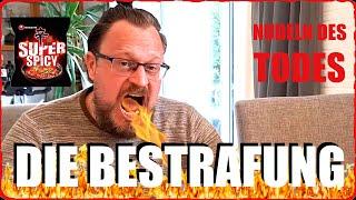 DIE BESTRAFUNG  EXTREM scharfe spicy Asia Nudeln die brennen wie Feuer Xander am schwitzen