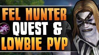 FEL HUNTER CLASS QUEST... and Lowbie World PvP | WoW Classic Warlock Leveling [Cobrak]